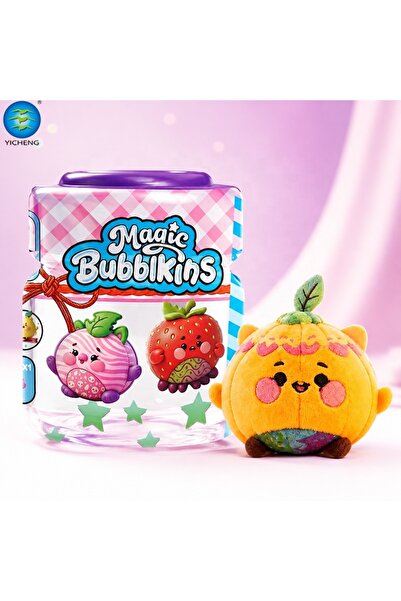 Magic Jellykins Sürpriz Pelüş Oyuncak Squishy Kavanozu – Sevimli Meyve Karakt...