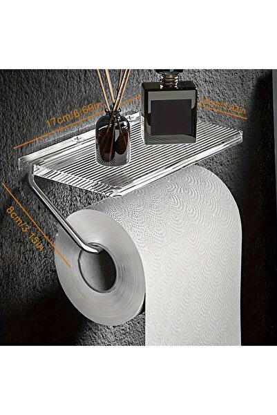 Zâna Casei Acrylic Toilet Paper Holder with Base 17x10cm
