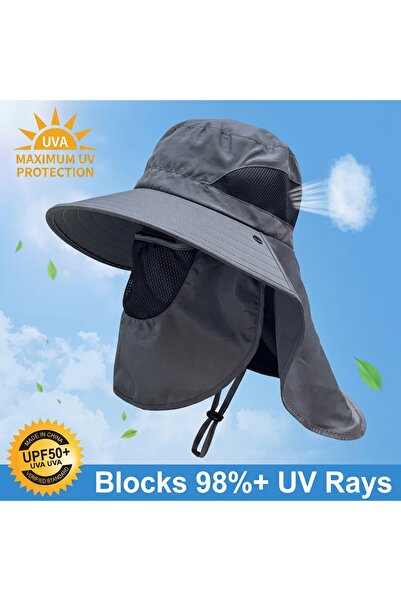Generic Brand UPF 50+ Premium Sun Hat with Removable Face Cover & Neck Flap -...