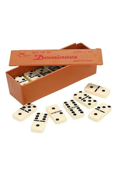 VLLOYA Classic 28-Piece Domino Set with Storage Box - Durable Tiles Al9336