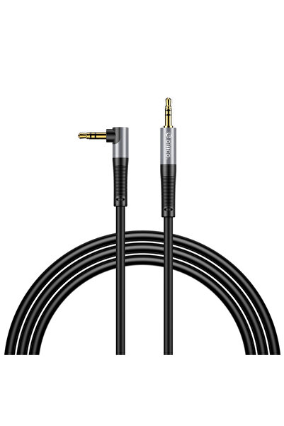 Orico Cablu audio AXW, 3.5mm tată-tată, cu unghi drept, 2m, negru