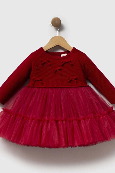 Miabanbin Knitwear Top Tutu Girls' Dress Red
