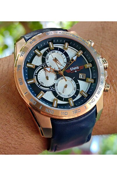 G Force Gforce Js15 Original Japanese Miyota Movement Navy Blue Men's Chronog...
