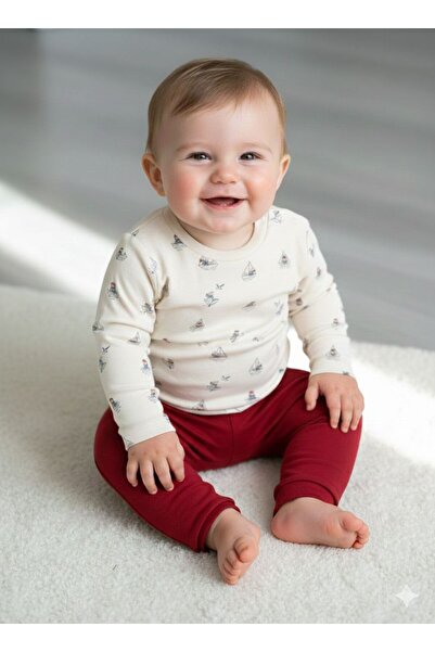 Tiffany Baby Krooboy Organic Theme Top and Bottom Baby Set 14012