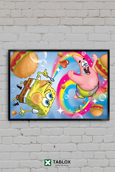 TABLOX SpongeBob SpongeBob Patrick Desen animat Curcubeu Cadru decorativ Tabl...