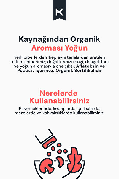 karmalife Organik Tatlı Toz Biber 45 gr