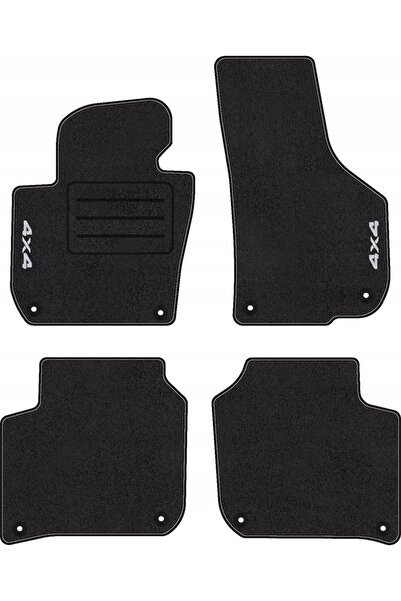 NO BRAND Covorașe auto cu logo 4x4 pentru Skoda Superb II (2008 - 2015) set c...