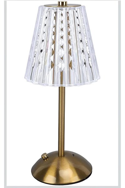 ETRONIK Cordless Crystal Table Lamp Touch Dimmable LED Battery Operated Porta...