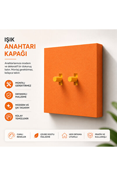 FOAMGREEN RENKLİ DEKORATİF IŞIK ANAHTAR KAPAĞI - KAPAKLI ÇERÇEVE