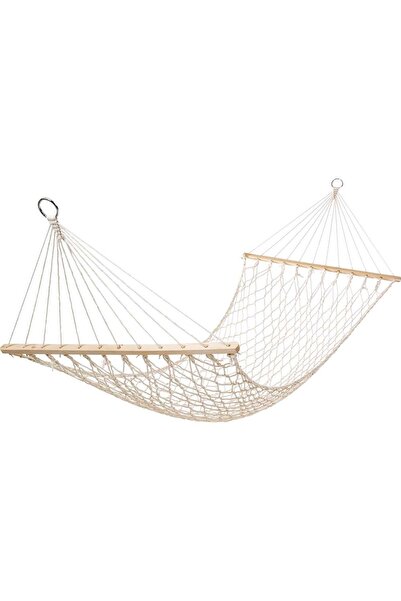 ESCAPE STAR Αιώρα Δικτυωτή Βαμβακερή Μονή με Ξύλο 200x80cm