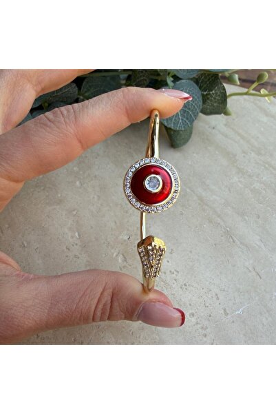 nesdesignn Circle Model Clamp Bracelet (Red)