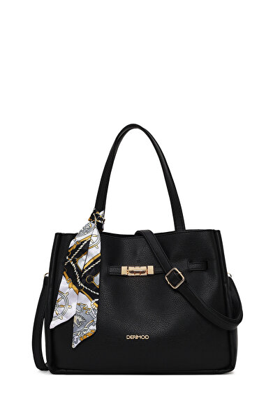 Derimod Women's Black Long Strap Classic Shoulder Bag with Accessories Wb5000...