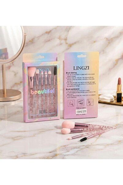 HASSANCO مجموعة فرش مكياج LINGZI –6 قطع