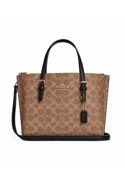 Coach Γυναικεία τσάντα Mollie Tote 25 από καμβά Signature, Καφέ