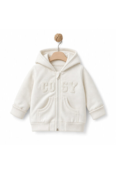 BabyCosy Organic Wear Unisex Hooded Zippered Cardigan 47% Cotton Modal Blend ...
