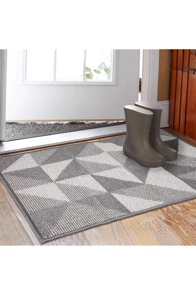 Generic Brand Modern Absorbent Doormat, 32''x48'', Grey, Non Slip, Machine Wa...