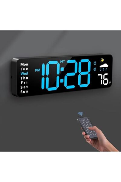Generic Brand Digital Wall Clock,Digital Clock Large Display with Remote Cont...