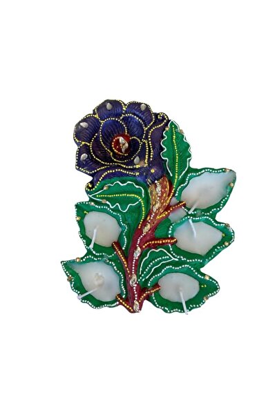 Generic GINI Wax Rose Diya – Red/White/Green – Decorative Tealight Candle For...