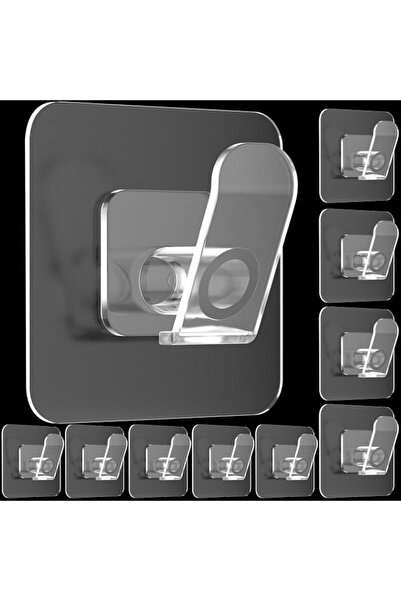 Generic Clear Cute Storage Hooks, 10 Pack, Adhesive Hooks For Hanging, Heavy ...