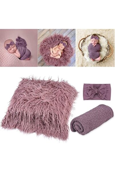 Generic SKEIDO 3Pcs/Set 0-3Month Newborn Photography Props Baby Blanket&Wrap&...