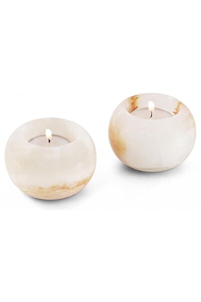 Generic Brand Marble Tealight Candle Holder 3 Inch White Onyx Stone Votive Ca...