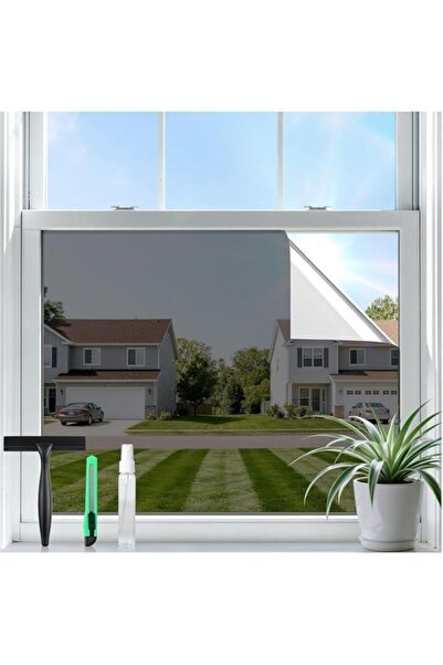 Generic Brand JICUICUI One Way Window Privacy Film, Black Tint Heat Control S...