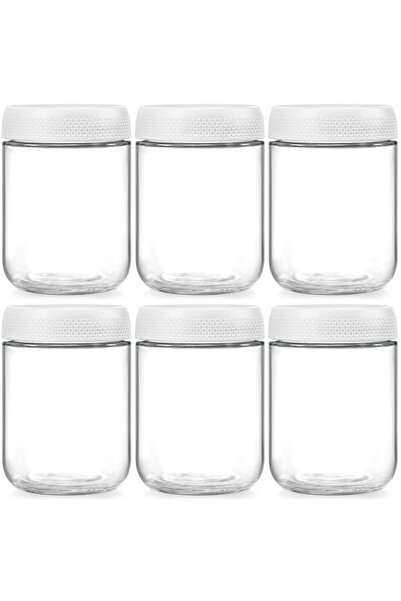 Generic NETANY 6-pack 16oz Glass jars with Airtight Lids, Overnight Oats Cont...
