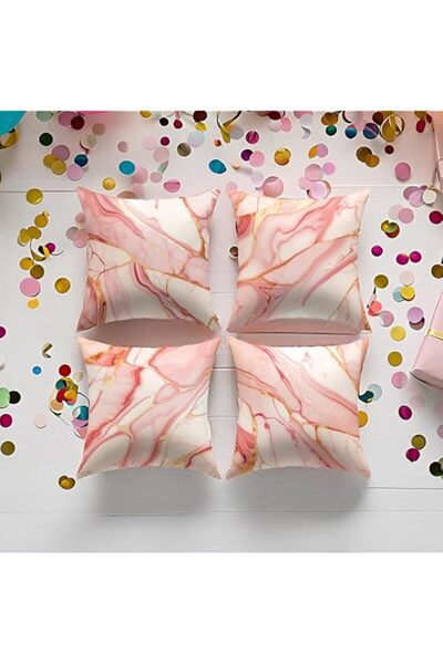 Generic Couch Pillow Covers Pink Marble Texture Throw Pillow Covers 18 x 18 I...