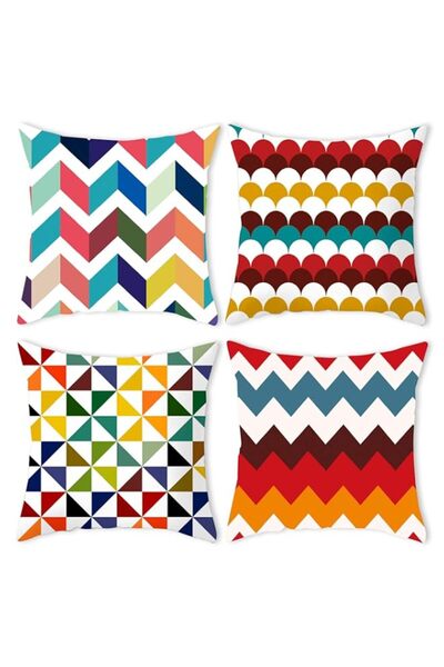 Generic Cushion cover 18*18 inch square pillowcase 45*45 cm 4 piece set color...