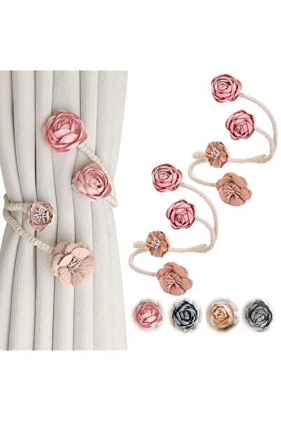 Generic X spring Decorative Curtain Tiebacks, 2 PCS Handmade Floral Bow Tie H...