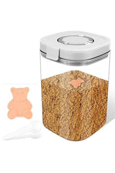Generic 1.9 Quart Brown Sugar Container, Airtight Food Storage Jar with Clay ...