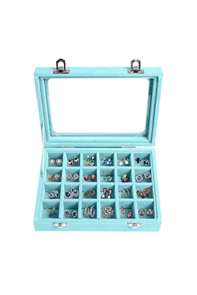 Generic Brand 24 Grid Velvet Jewelry Tray for Drawers Detachable Jewelry Show...