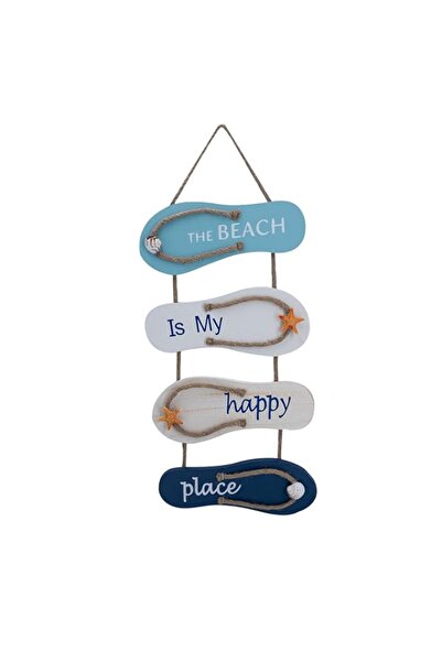 Generic Brand Sedubila Beach Wall Hanging Decor Wooden Flip Flop Sign,Mediter...