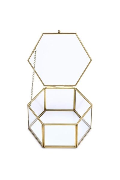 Generic Glasgow Hexagon Shaped Jewelry Display Case for Necklace, Bracelet, E...