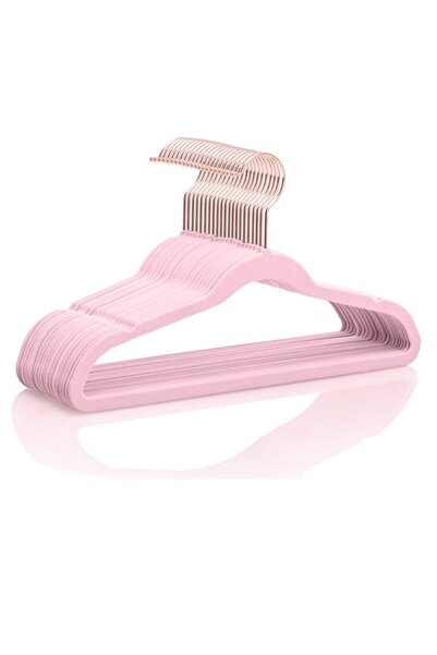 Generic MIZGI Premium Kids Velvet Hangers (Pack of 50) 14" Wide with Copper R...