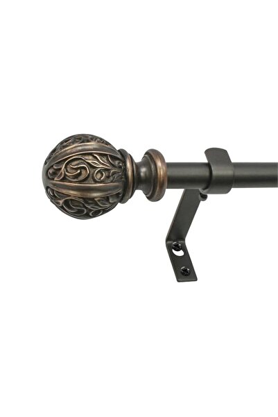 Generic Brand Decopolitan Leaf Ball 5/8" Curtain Rod Set, 86 to 128 Inches, 4...