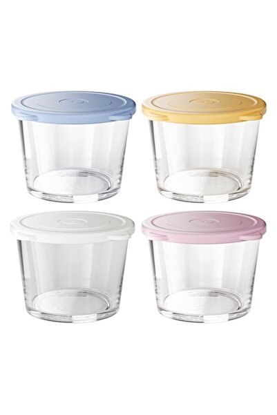 Generic Glass Meal Prep Containers, 4 Pack 270ml Food Storage Boxes with Airt...