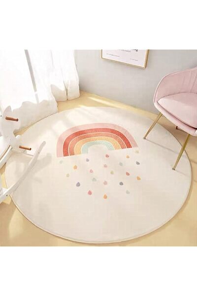 Generic LIULA Round Kids Playroom Rug-Soft Alphabet Nursery Rug for Bedroom-P...