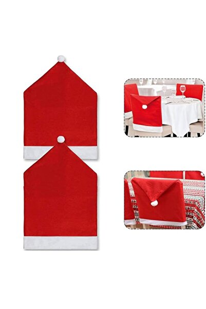 Generic Brand REVHQ 2PCS Christmas Chair Covers,Santa Claus Hat Slipcover Xma...