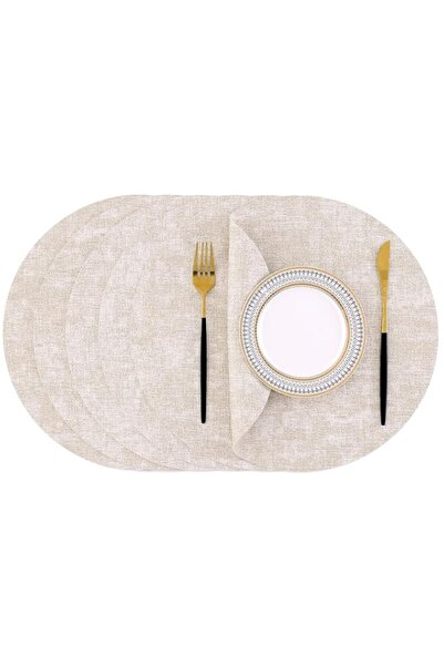 Generic Round PU Leather Placemats, Azonee 33cm (13") Washable Dual-Side Tabl...