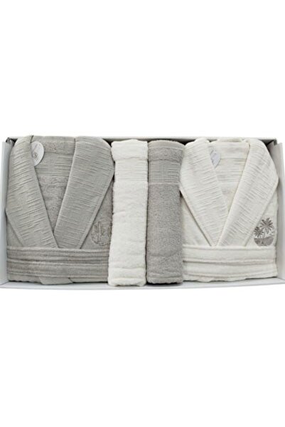 Pupilla Family Bathrobe Set Bamboo Rapsodi Ecru - Linen
