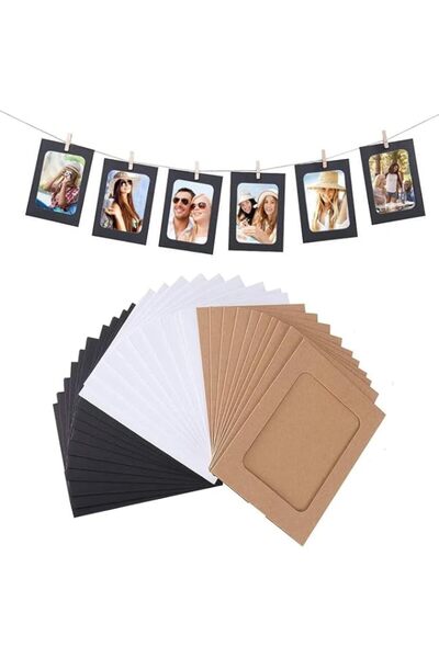Generic Brand Xspring Paper Picture Frames, 30-Pack Large Paper Frames with C...