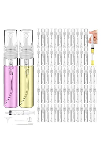 Generic Brand 60Pcs 5ml Mini Spray Bottles, Portable Clear Refillable Fine Mi...