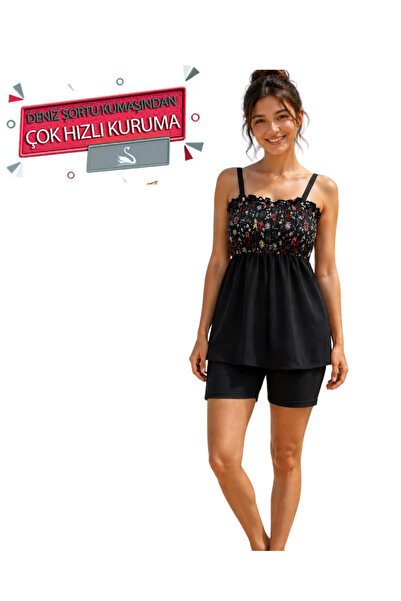 Tides KADIN ŞORTLU MAYO - PRENSES MODEL - ÇOK HIZLI KURUMA