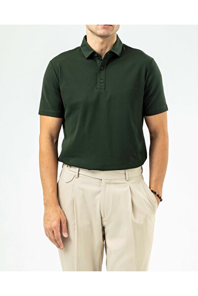 TerziAdemAltun Italian Style Slim Fit Men's Italian Collar Short-Sleeved Knit...