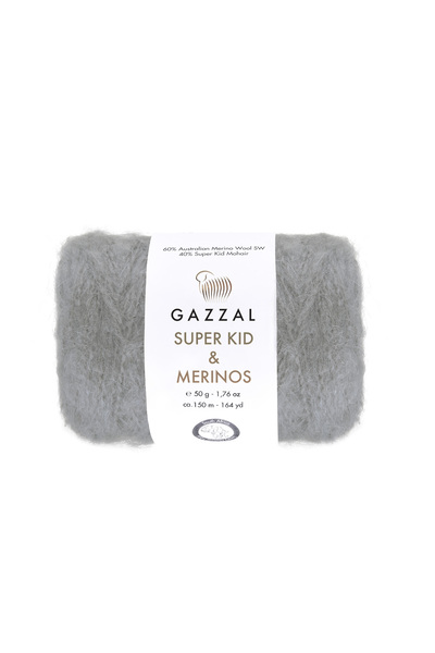 GAZZAL İPLİK Gazzal Super Kid Merinos – Mohair and Merino Wool Blended Hand K...