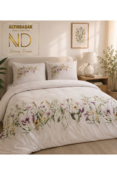 Altınbaşak Creaforce Double Duvet Cover Set Garden Arcane
