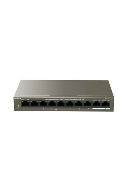 Tenda TEF1110P-8-102W 10 PORT 10/100 8 PORT POE 2 PORT GIGABIT UPLINK 102W YONETILEMEZ DESKTOP SWITC