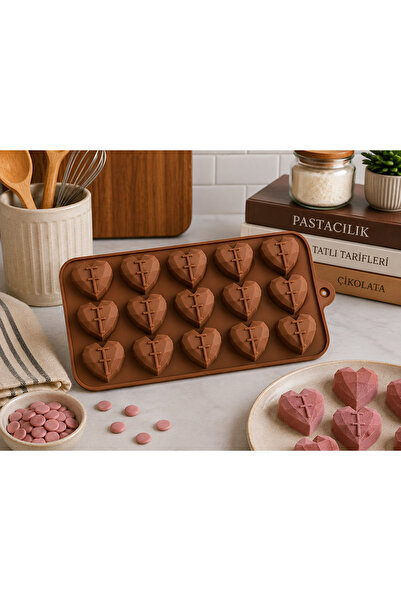 pratikpastacılık Çi̇ Series Patterned Silicone Chocolate Mold/Ceramic-Hobby Mold