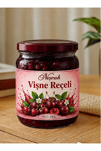 NEŞRAH Vişne Reçeli 400g (koruyucu, renklendirici içermez).